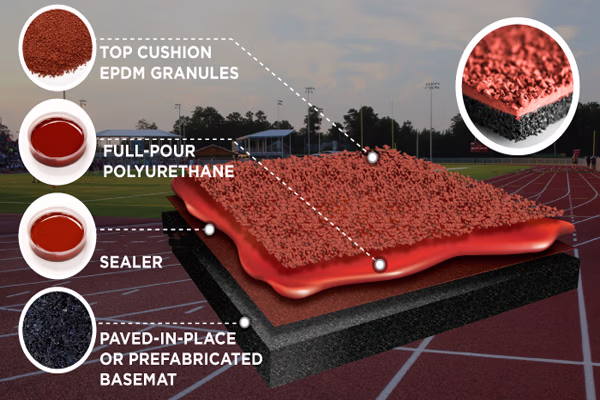 Sandwich Type Running Track